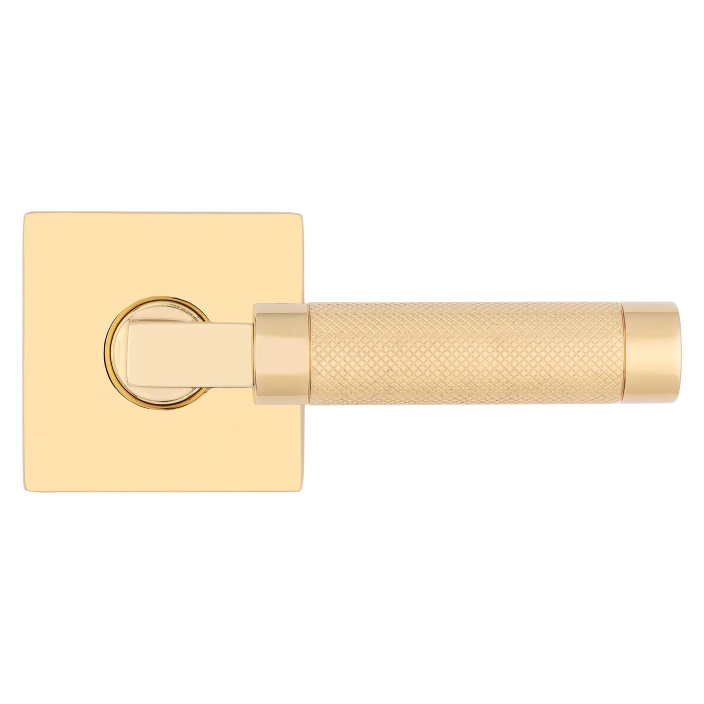 Baldwin Estate L030 Knurled Gramercy Lever Set in Lifetime (PVD) Polished Brass