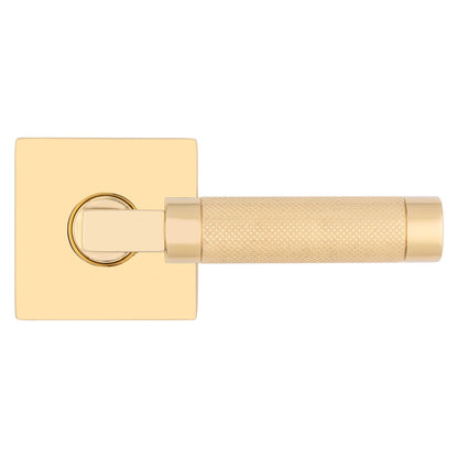 Baldwin Estate L030 Knurled Gramercy Lever Set in Lifetime (PVD) Polished Brass