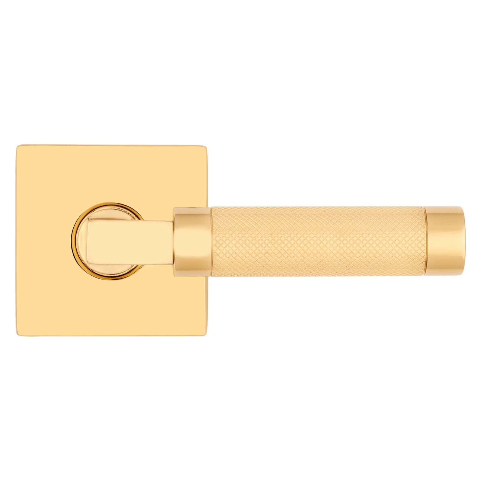Baldwin Estate L030 Knurled Gramercy Lever Set in Non-lacquered Brass