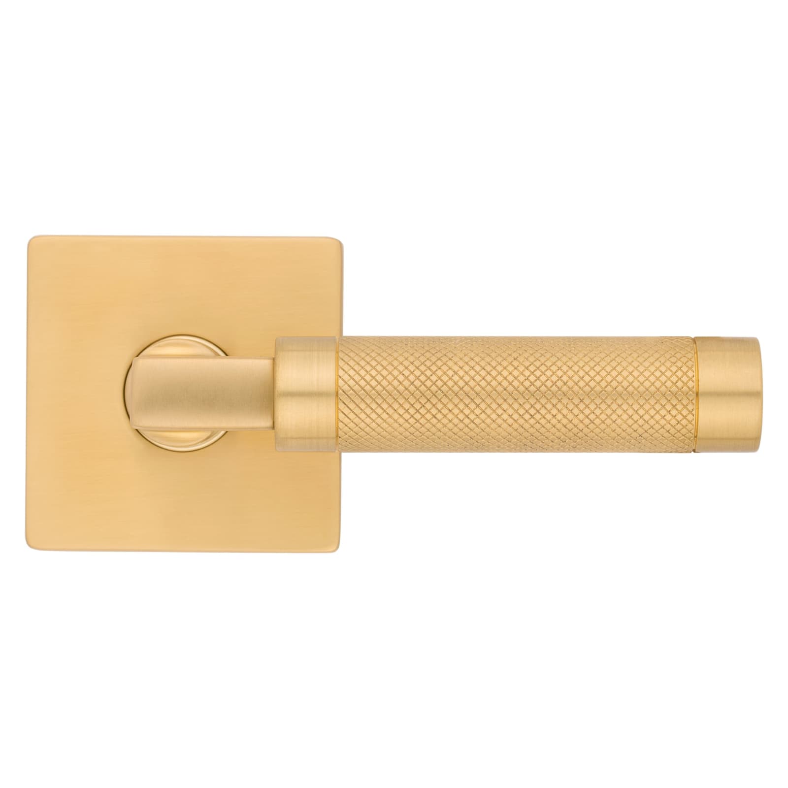 Baldwin Estate L030 Knurled Gramercy Lever Set in Vintage Brass