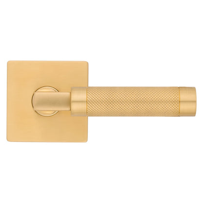 Baldwin Estate L030 Knurled Gramercy Lever Set in Vintage Brass