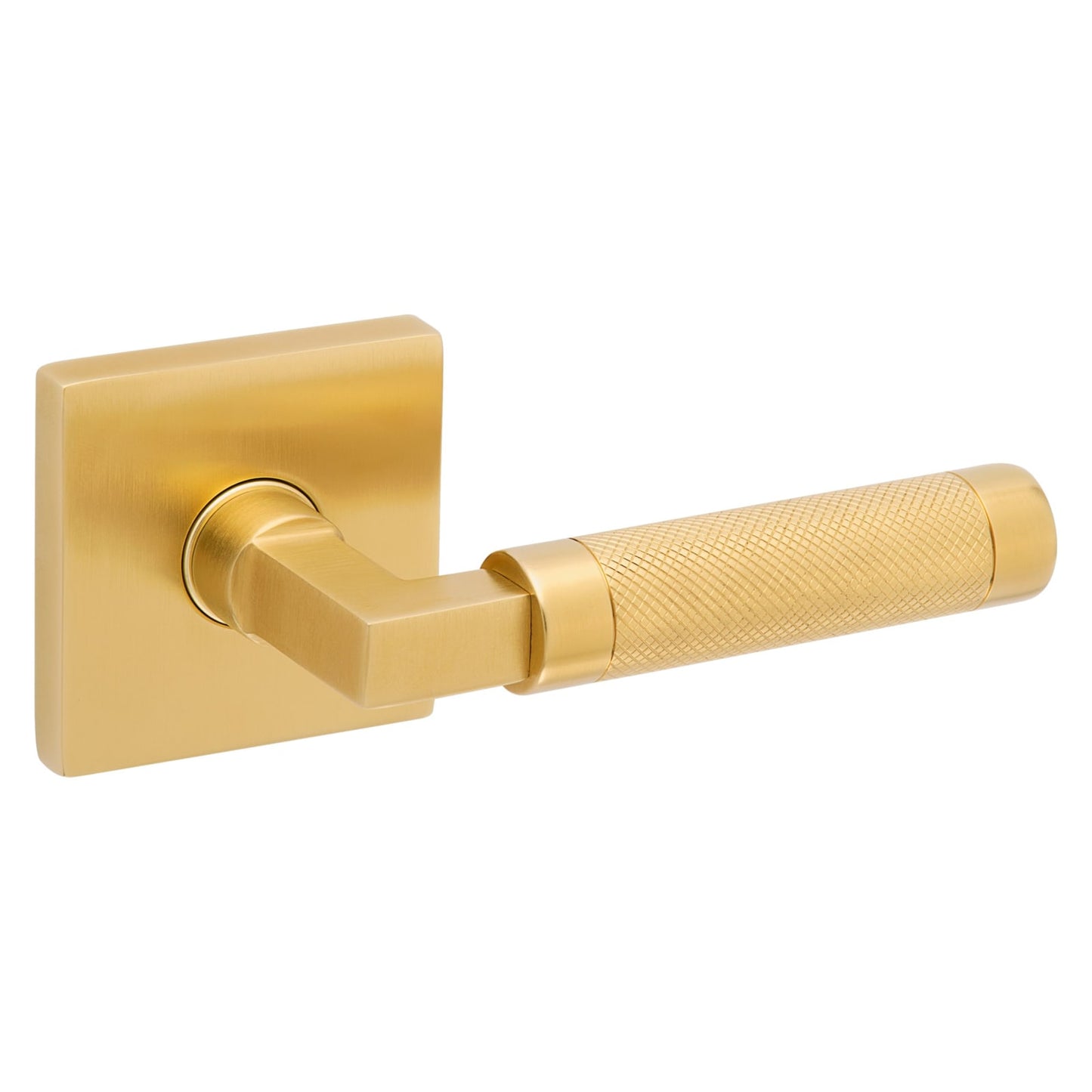 Baldwin Estate L030 Knurled Gramercy Lever Set in Lifetime (PVD) Satin Brass