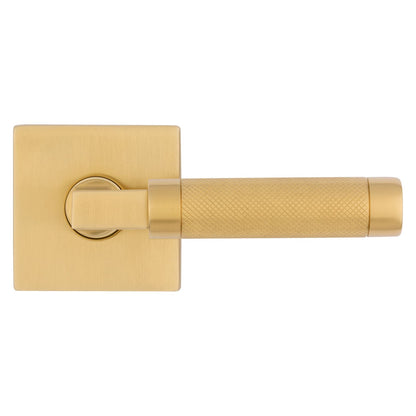 Baldwin Estate L030 Knurled Gramercy Lever Set in Lifetime (PVD) Satin Brass