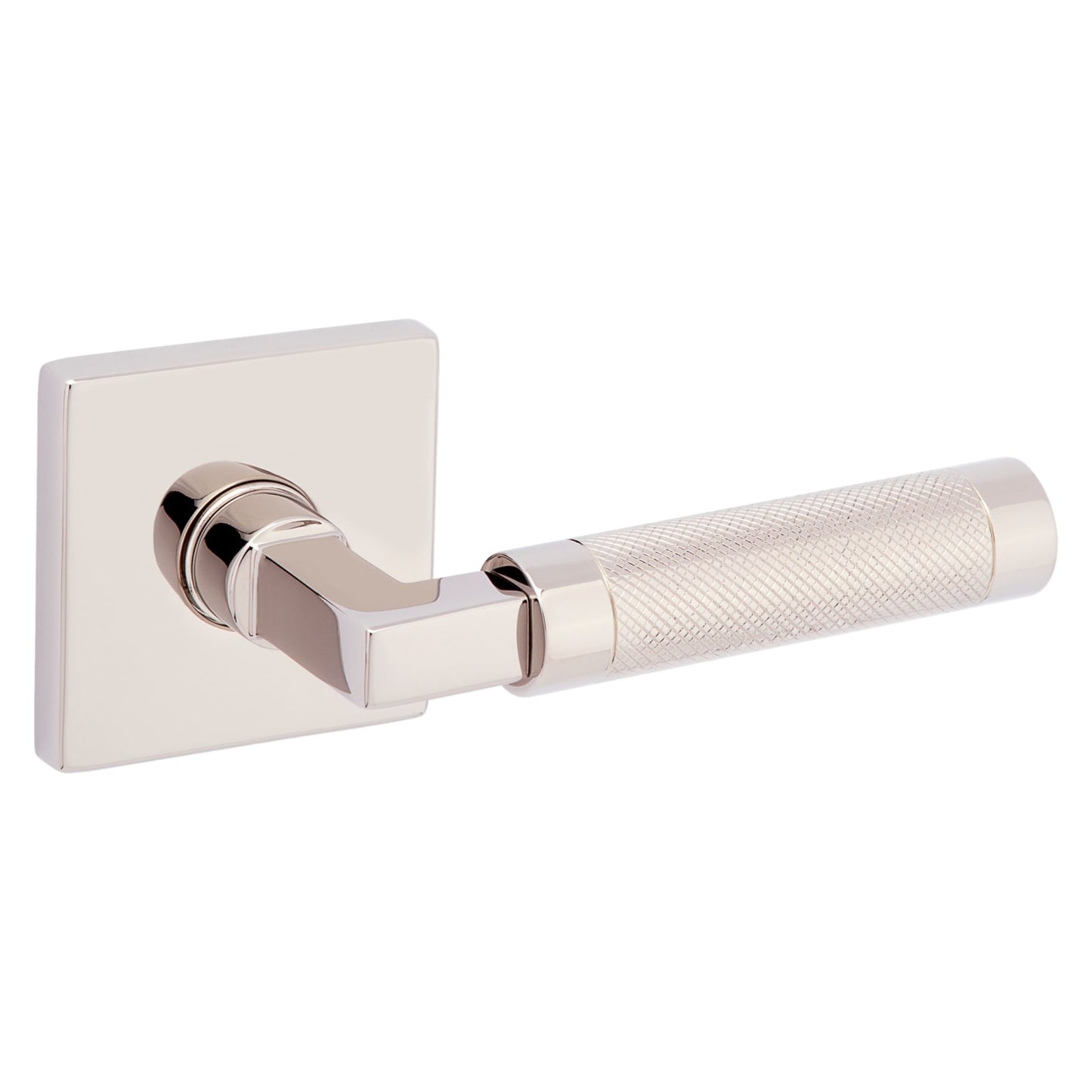 Baldwin Estate L030 Knurled Gramercy Lever Set in Lifetime (PVD) Polished Nickel