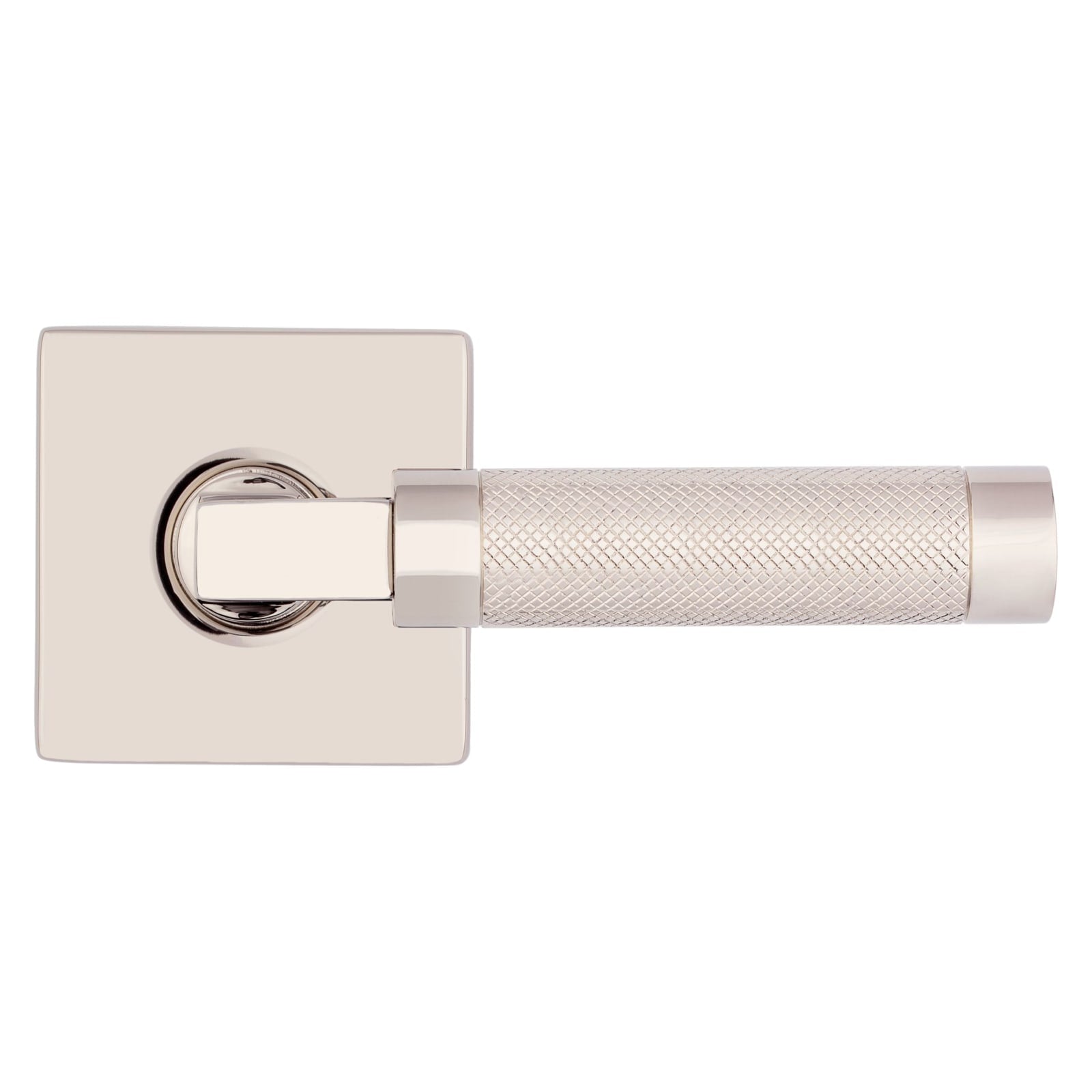 Baldwin Estate L030 Knurled Gramercy Lever Set in Lifetime (PVD) Polished Nickel