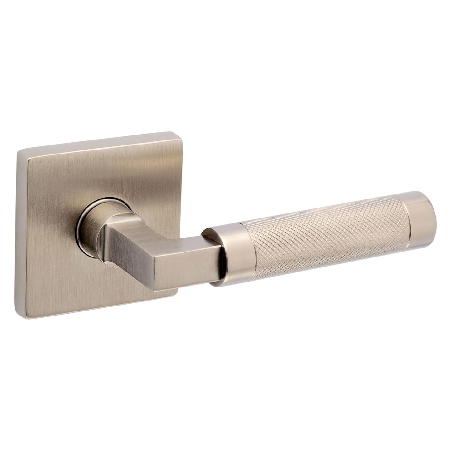 Baldwin Estate L030 Knurled Gramercy Lever Set in Lifetime (PVD) Satin Nickel