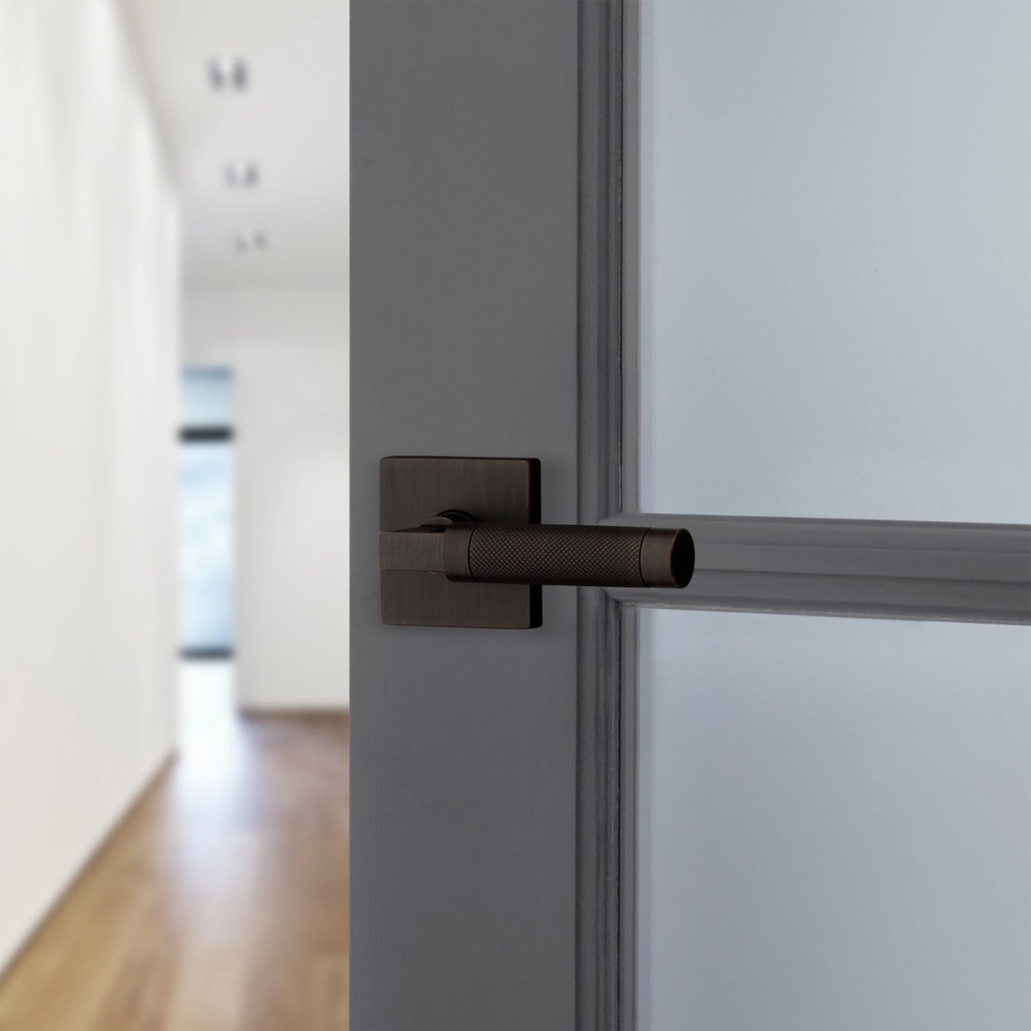 Baldwin Estate L030 Knurled Gramercy Lever Set in Venetian Bronze