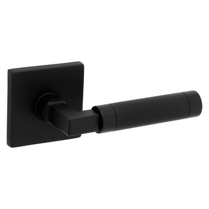 Baldwin Estate L030 Knurled Gramercy Lever Set in Satin Black