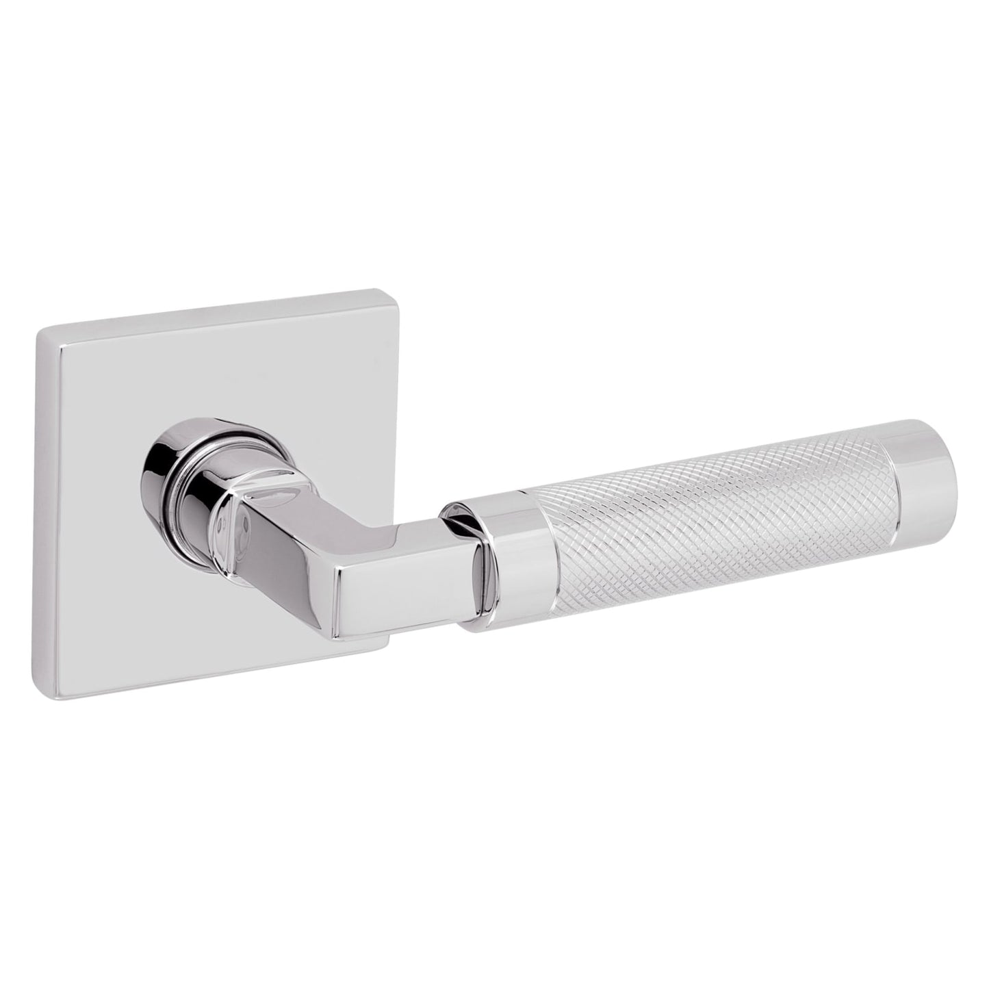 Baldwin Estate L030 Knurled Gramercy Lever Set in Polished Chrome