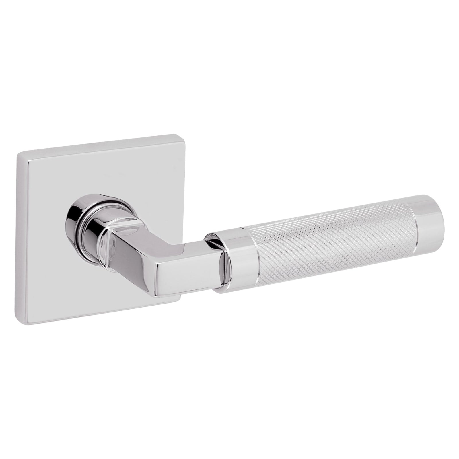 Baldwin Estate L030 Knurled Gramercy Lever Set in Polished Chrome