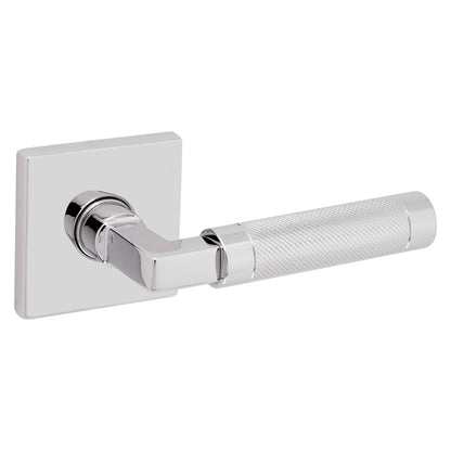 Baldwin Estate L030 Knurled Gramercy Lever Set in Polished Chrome