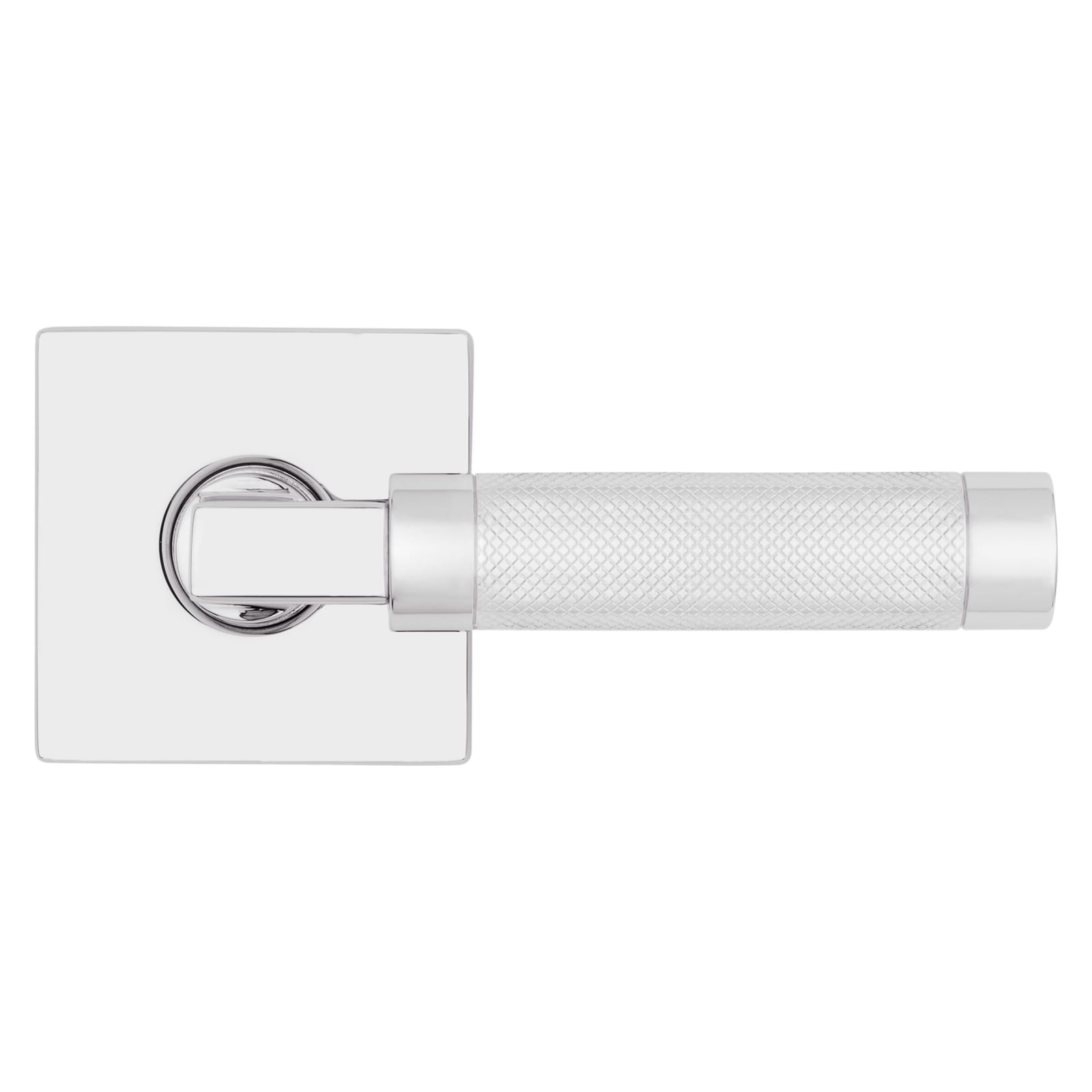 Baldwin Estate L030 Knurled Gramercy Lever Set in Polished Chrome