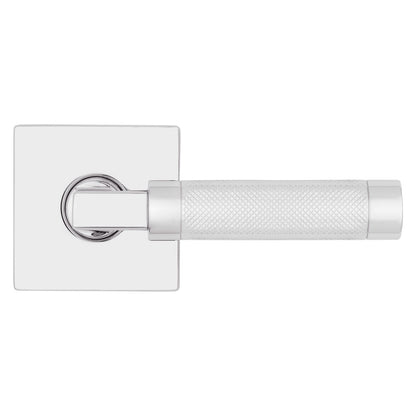 Baldwin Estate L030 Knurled Gramercy Lever Set in Polished Chrome