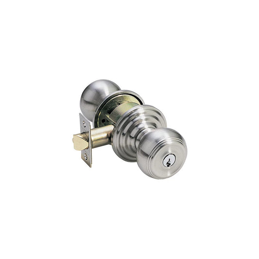 Waverly Key In Knob – keyed, satin-nickel