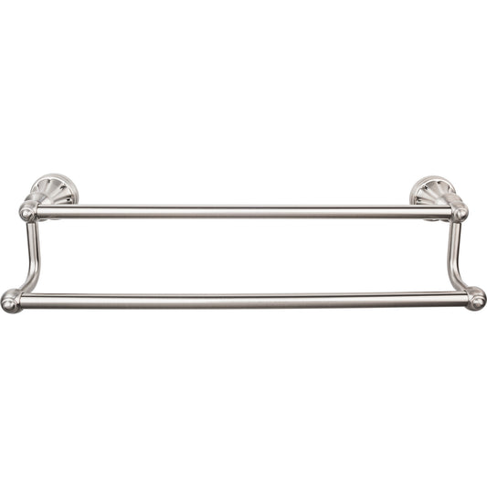 Top Knobs TOP BATH (R) Hudson Bath Double 20 1/4" Wall Mounted  Towel Bar - Brushed Satin Nickel