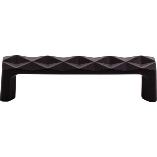 Top Knobs Quilted 3 3/4" Center to Center Bar Pull - Flat Black