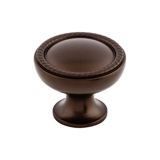 Top Knobs Emboss Round Knob - Brushed Bronze