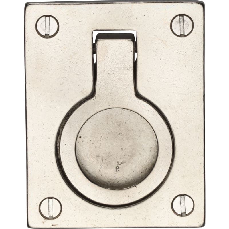Ashley Norton Front Mounted Military Ring Pull for Cabinets - White Bronze