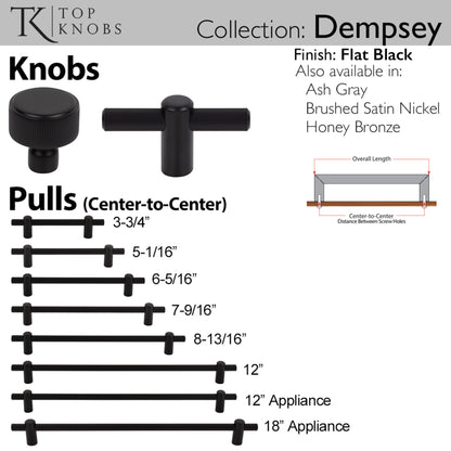 Top Knobs Dempsey Length Round Knob