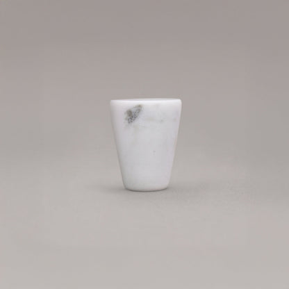 Hapny Marble Cone Cabinet Knob - Carrara Marble