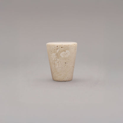 Hapny Marble Cone Cabinet Knob - Travertine