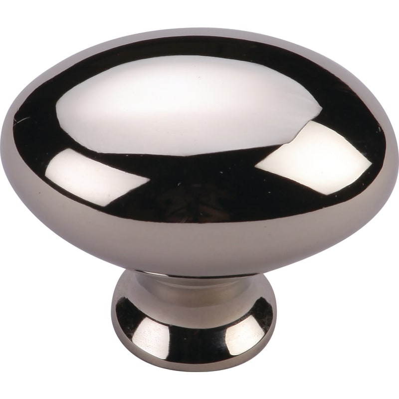 Ashley Norton Egg Cabinet Knob - 1 1/4" Dia. - Polished Nickel