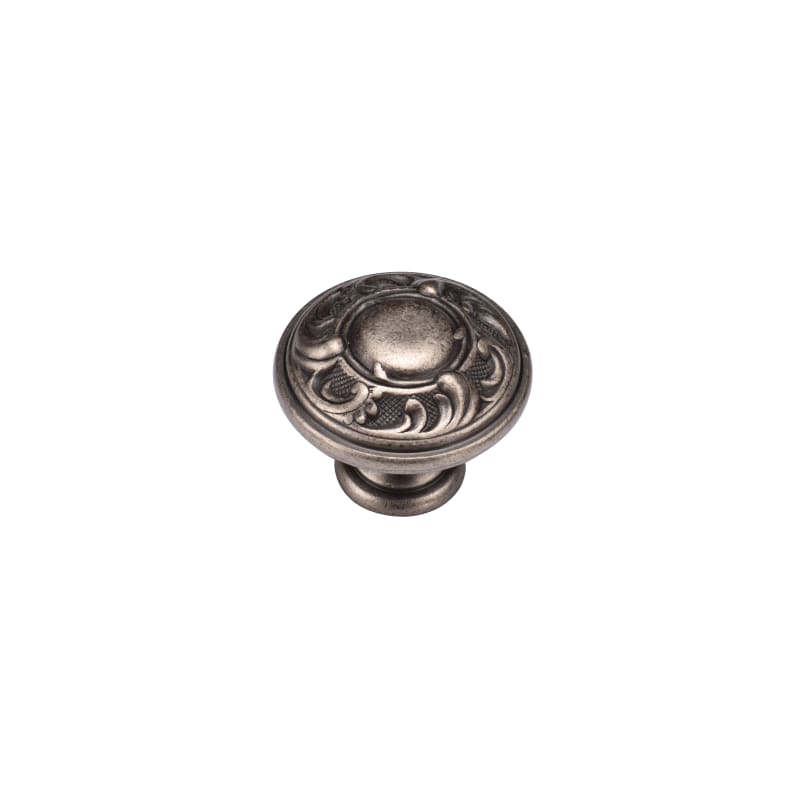 Ashley Norton Decorated Round Cabinet Knob - Distressed Pewter