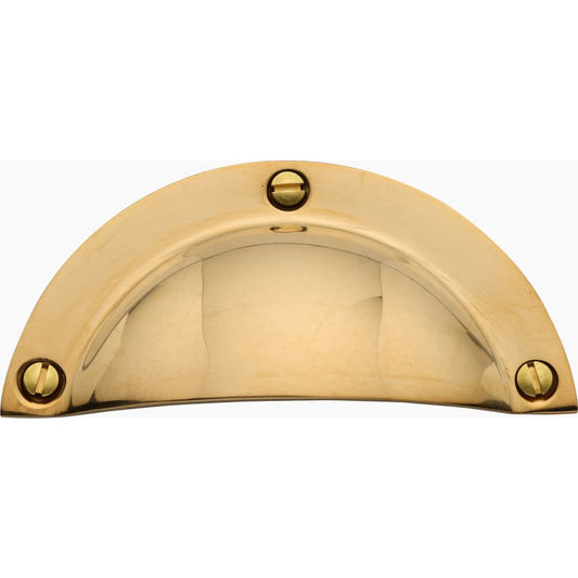 Ashley Norton Front Mounted Cabinet Bin Pull - Unlacquered Brass