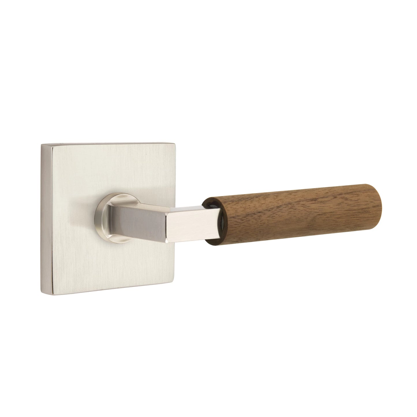 SELECT Key In L-Square Dark Walnut Lever – satin-nickel