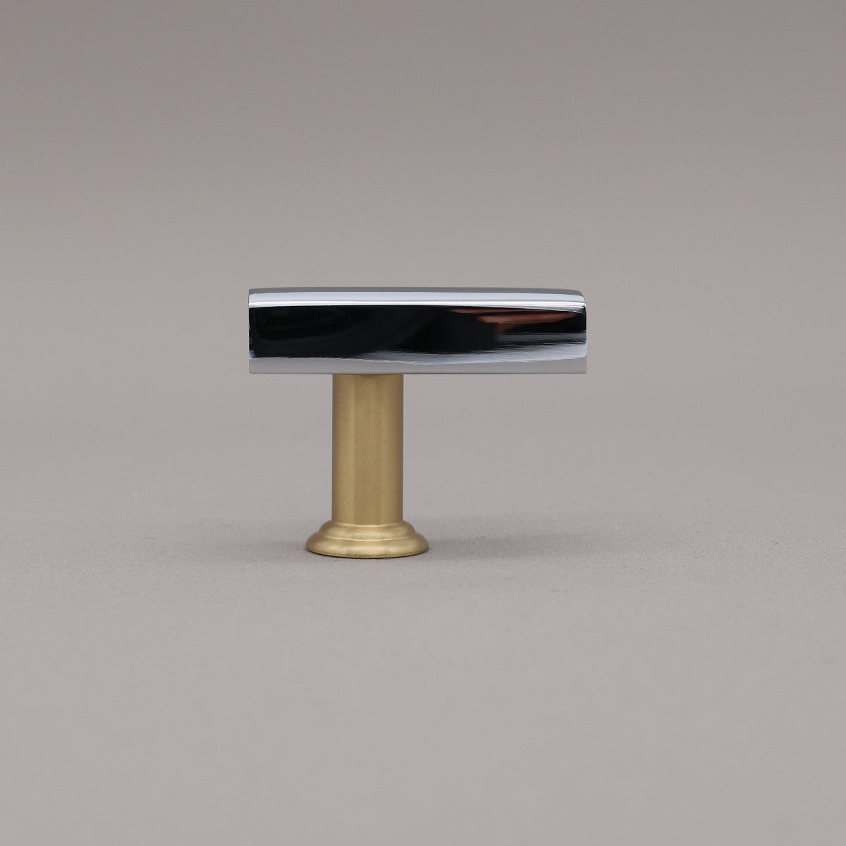 Hapny Mod Cabinet T-Knob - Polished Chrome / Satin Brass
