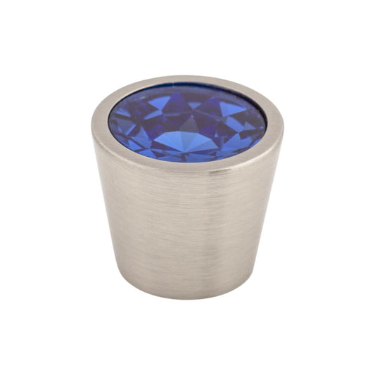 Top Knobs Blue Crystal Center Diameter Round Knob