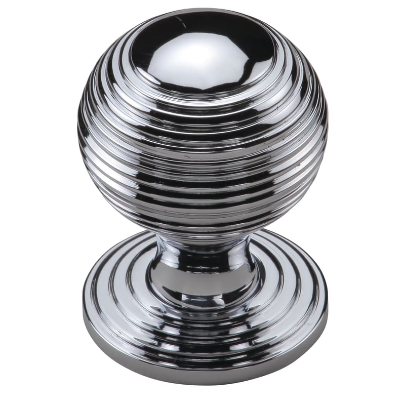 Reeded Cabinet Knob on Rose