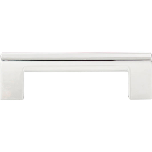 Atlas Round Rail 3 3/4" Center to Center Bar Pull (438) - Polished Chrome