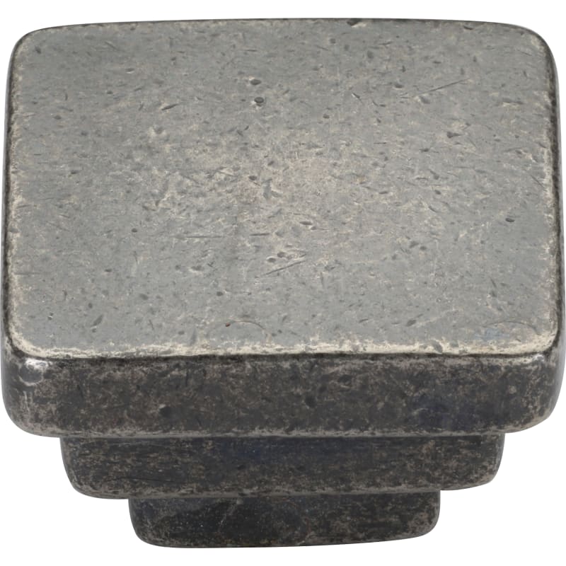 Ashley Norton Square Step Cabinet Knob - 1 1/4" - White Medium