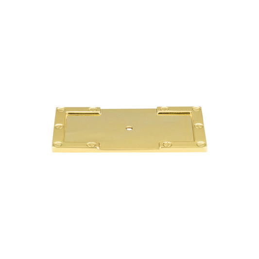 Atlas Campaign L-Bracket Knob Backplate (378) - Polished Brass