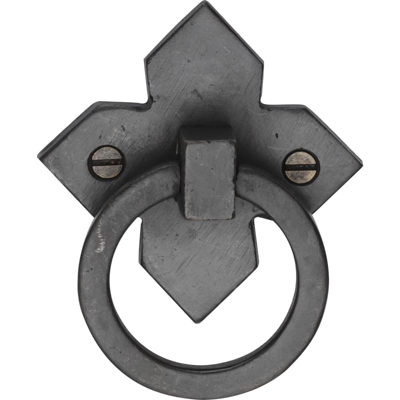 Ashley Norton Round Ring on Diamond Plate - Dark Bronze