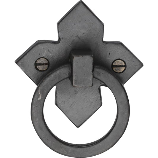 Ashley Norton Round Ring on Diamond Plate - Dark Bronze