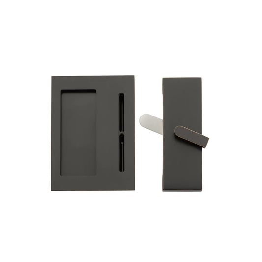 Modern Rectangular Barn Door Privacy Lock