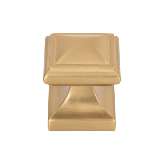Atlas Wadsworth Square Knob - Brushed Nickel