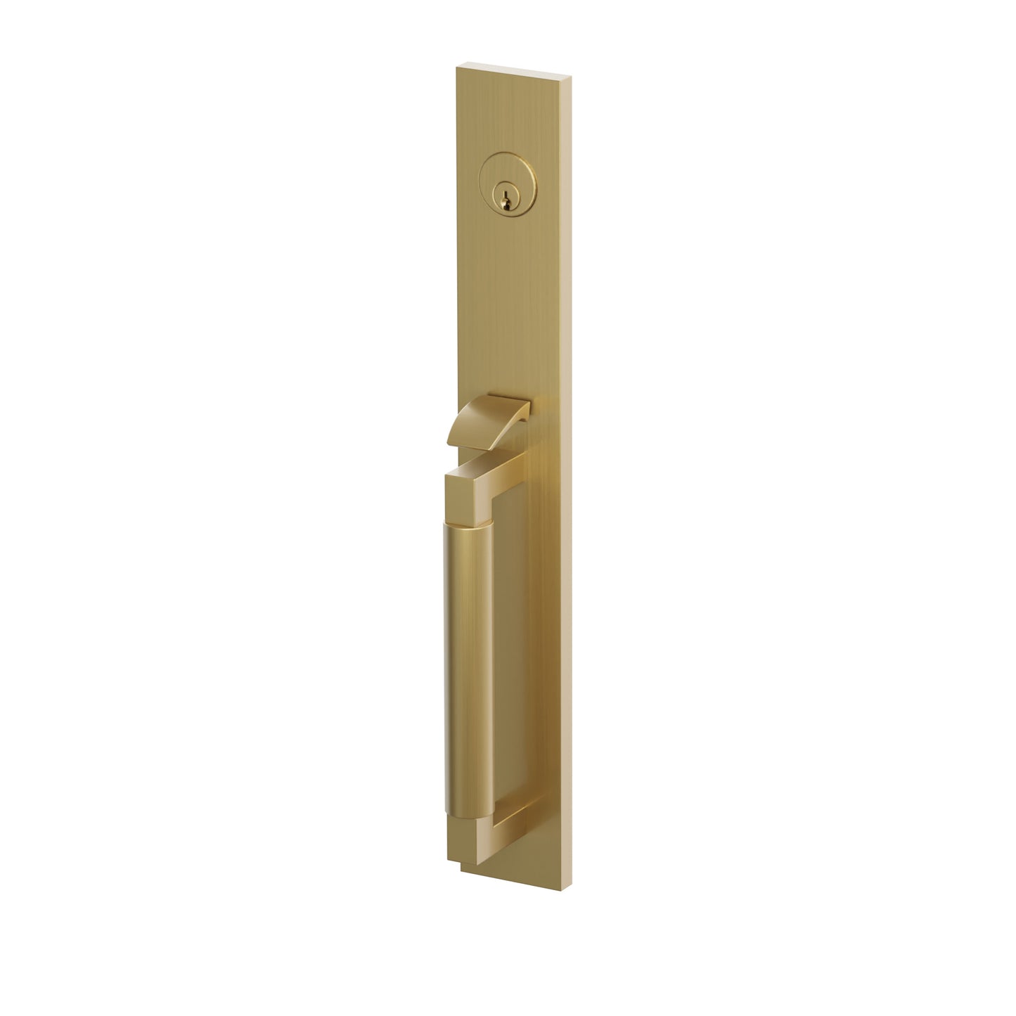 Emtek SELECT L-Square Smooth Full Length Entrance Handleset – French Antique