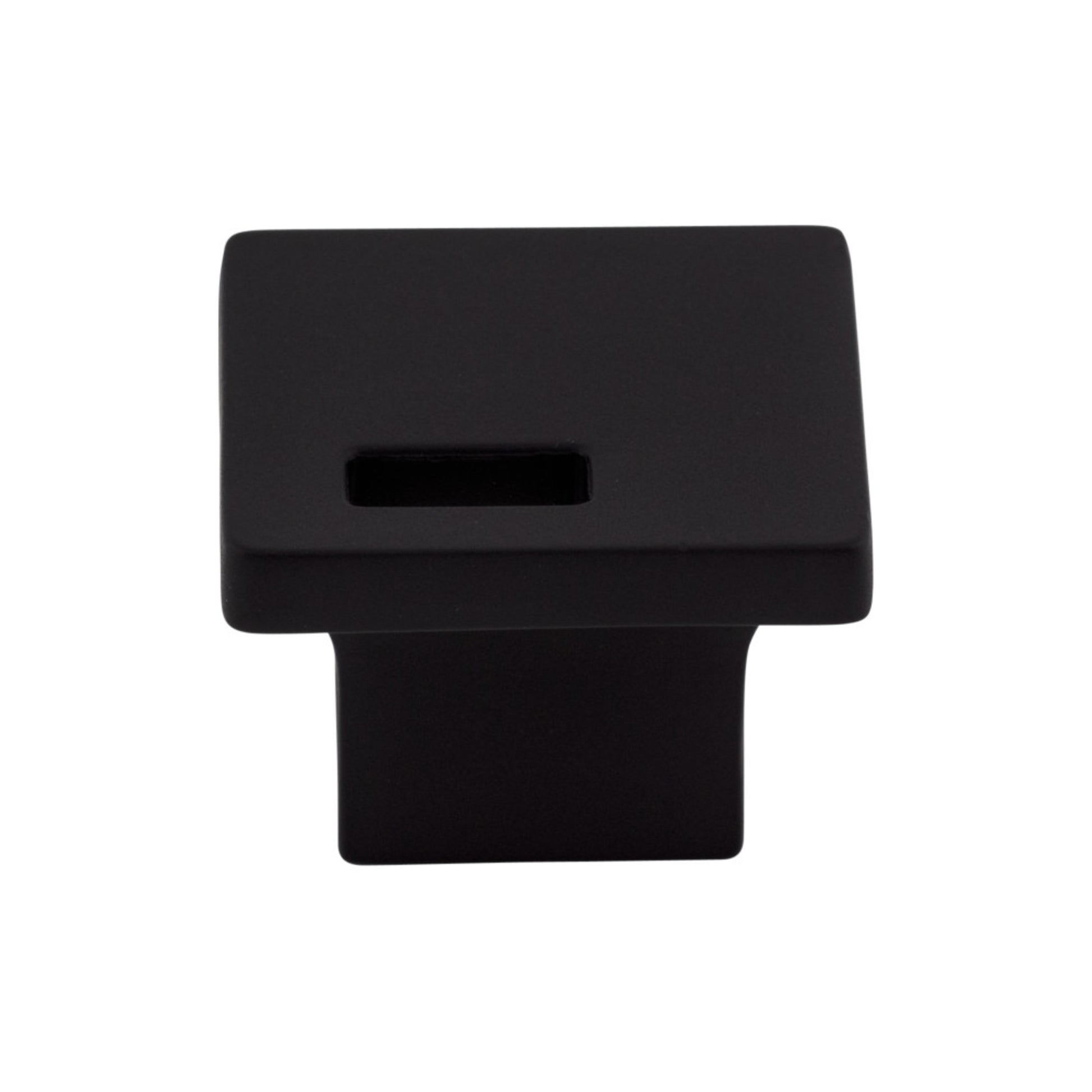 Top Knobs Modern Metro Slot 1 1/4" Length Square Knob - Flat Black