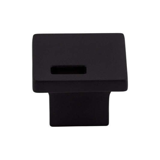 Top Knobs Modern Metro Slot 1 1/4" Length Square Knob - Flat Black