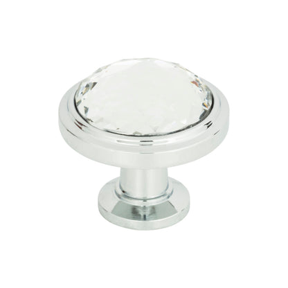 Atlas Legacy Crystal Round Knob - Brushed Nickel
