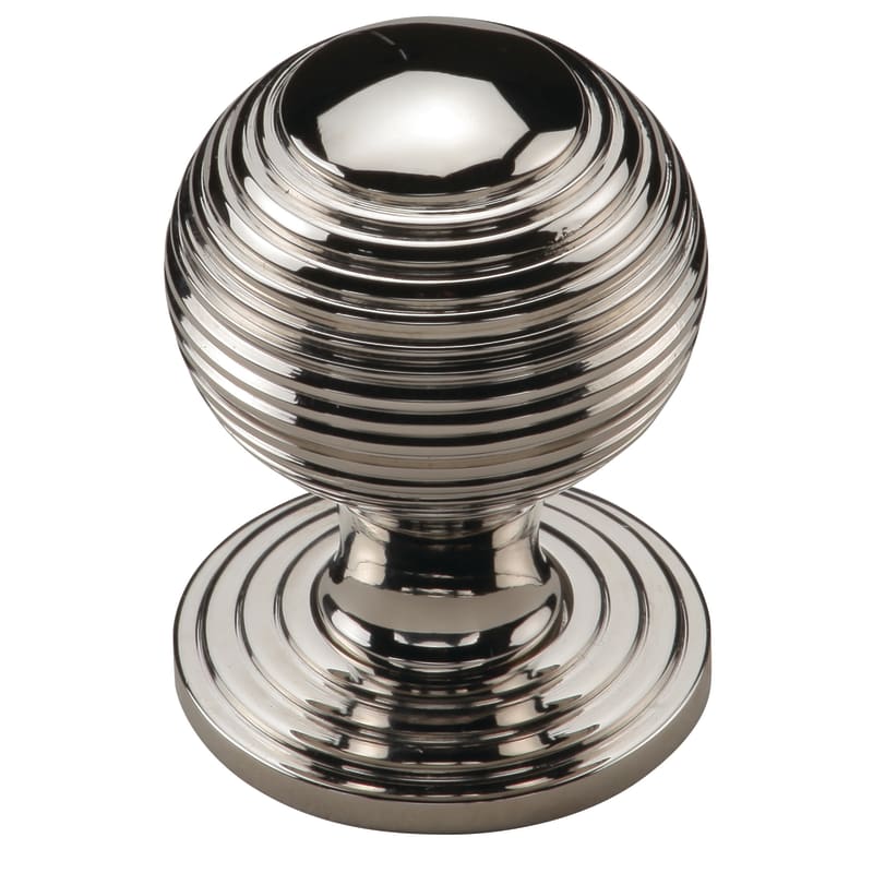 Reeded Cabinet Knob on Rose