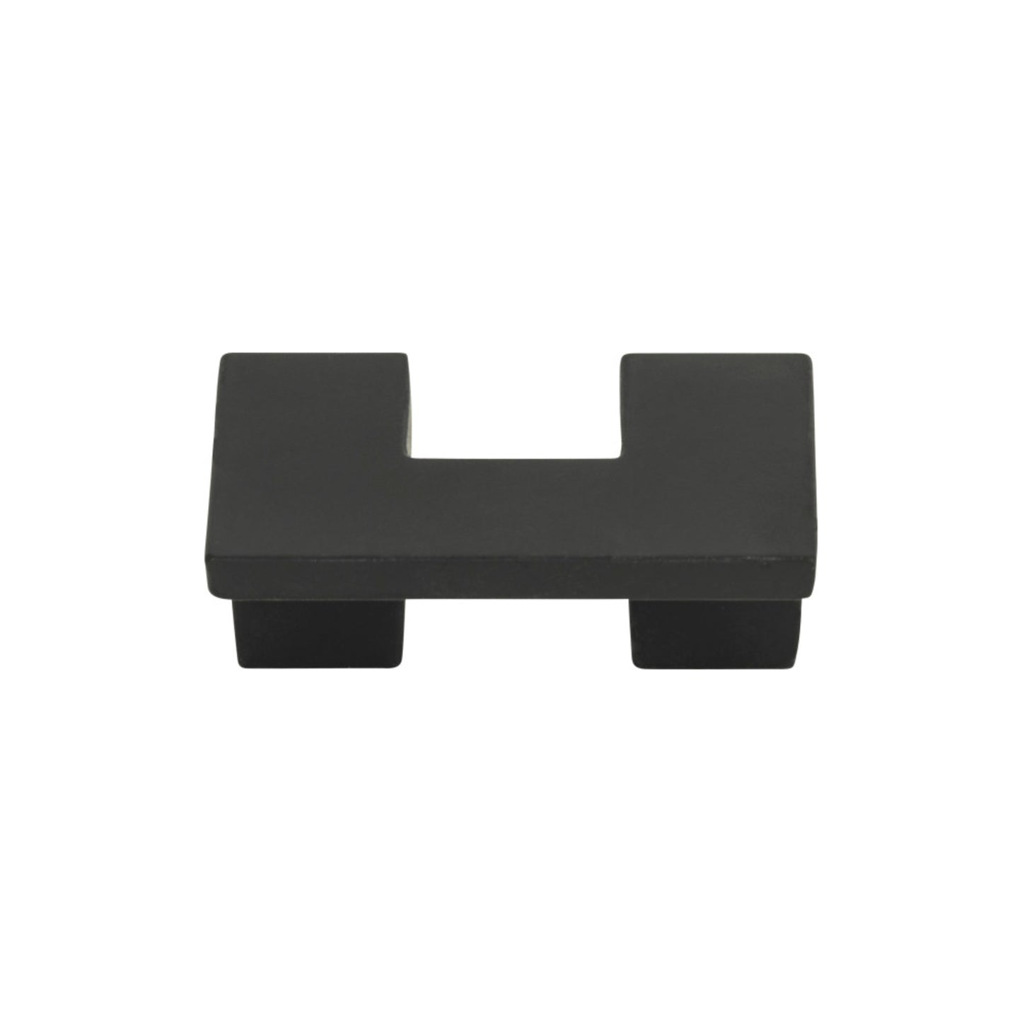 Atlas U Turn 1 1/4" Center to Center Square Knob (A845) - Matte Black