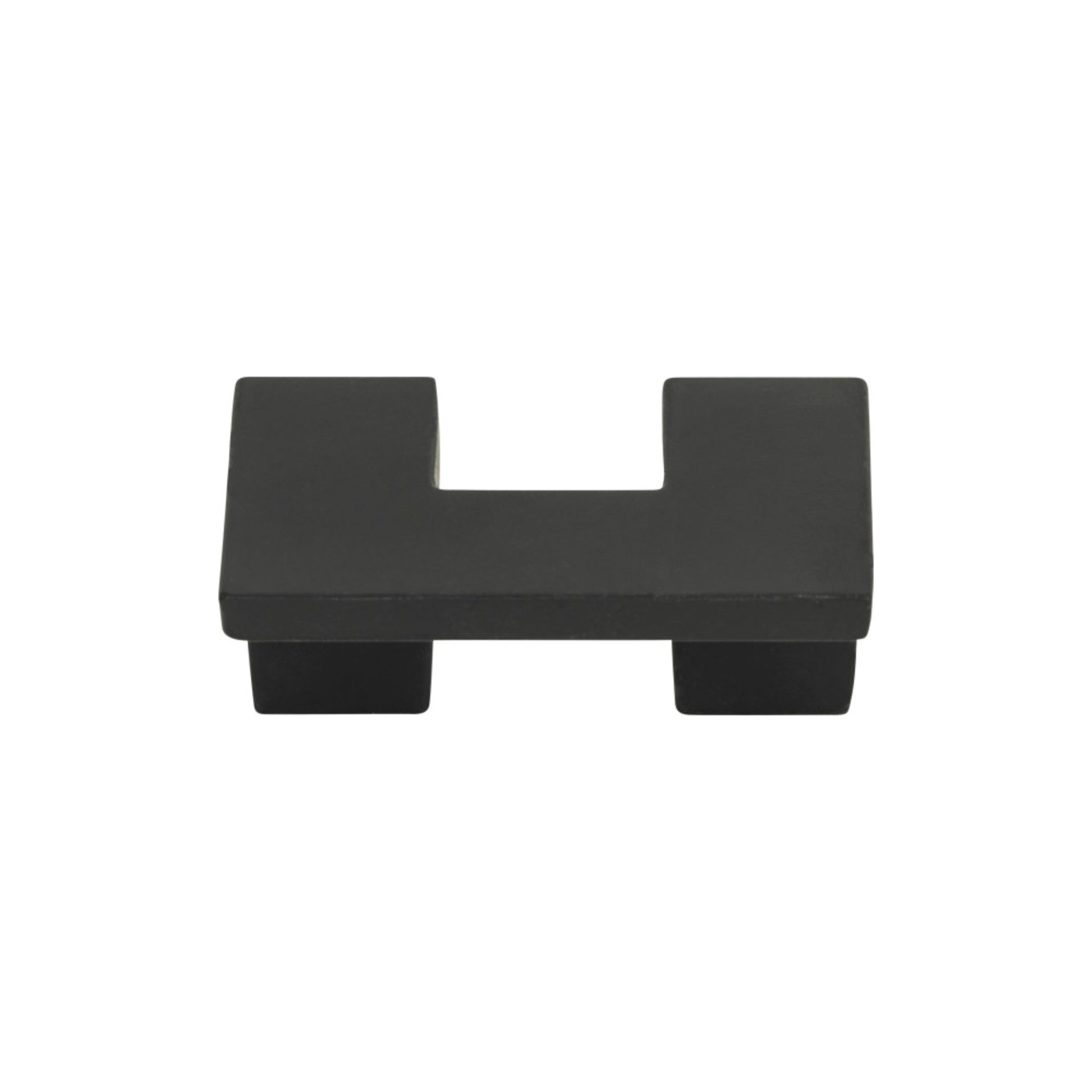 Atlas U Turn 1 1/4" Center to Center Square Knob (A845) - Matte Black