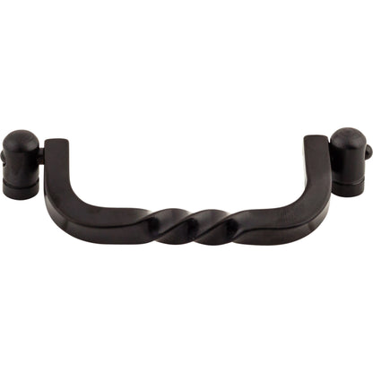 Top Knobs Twist Drop Handle - Patina Black