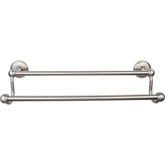 Top Knobs Top Bath (R) Edwardian Bath Double Wall Mounted  Towel Bar - 18" CTC - Antique Pewter