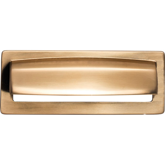 Top Knobs Hollin Cup/Bin Pull - 3 3/4" CTC - Ash Gray
