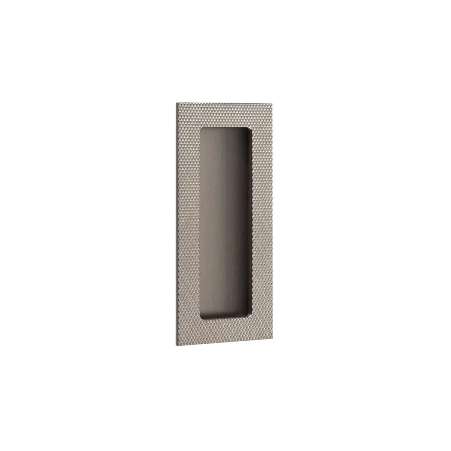 Modern Rectangular Knurled Flush Pull